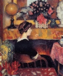 Georges Lemmen - Madame Lemmen in a Flowery Interior